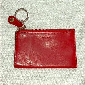 Authentic Coach coin purse Red